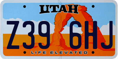 UT license plate Z396HJ