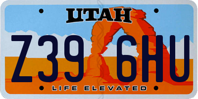 UT license plate Z396HU