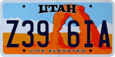 UT license plate Z396IA