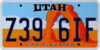 UT license plate Z396IF