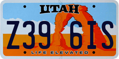 UT license plate Z396IS