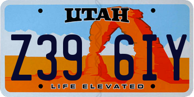 UT license plate Z396IY