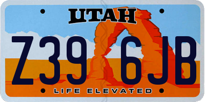UT license plate Z396JB