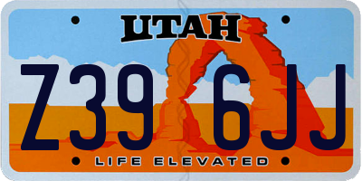 UT license plate Z396JJ