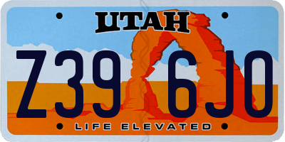 UT license plate Z396JO