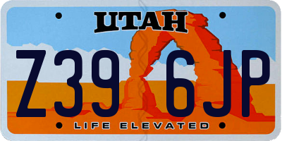 UT license plate Z396JP