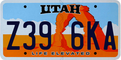 UT license plate Z396KA
