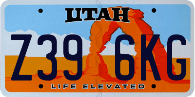 UT license plate Z396KG