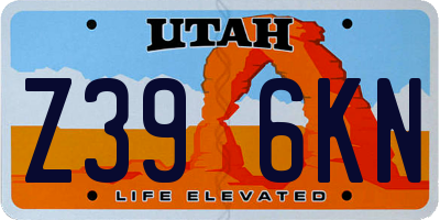 UT license plate Z396KN