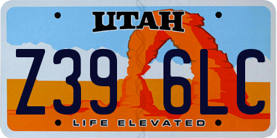 UT license plate Z396LC