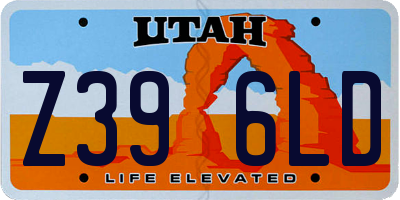 UT license plate Z396LD