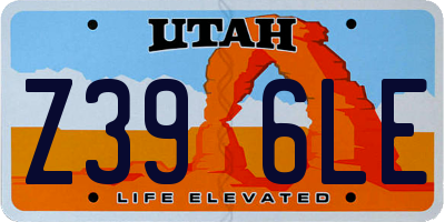 UT license plate Z396LE
