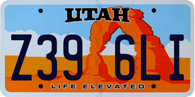 UT license plate Z396LI