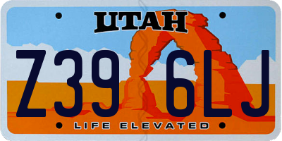 UT license plate Z396LJ