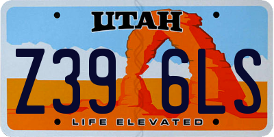 UT license plate Z396LS