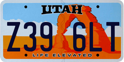 UT license plate Z396LT