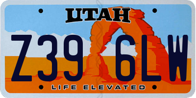 UT license plate Z396LW