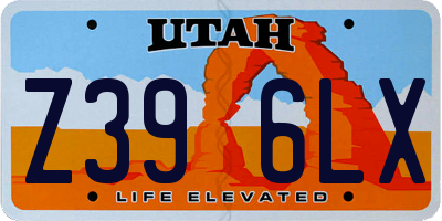 UT license plate Z396LX
