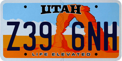 UT license plate Z396NH