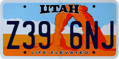 UT license plate Z396NJ