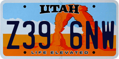 UT license plate Z396NW