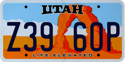 UT license plate Z396OP