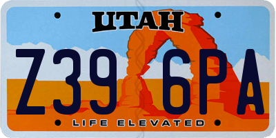 UT license plate Z396PA