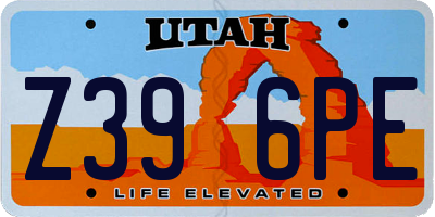UT license plate Z396PE