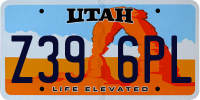 UT license plate Z396PL