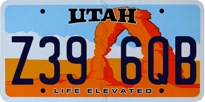 UT license plate Z396QB
