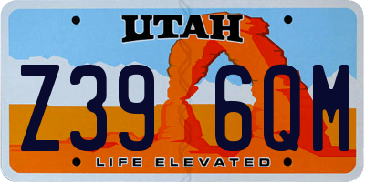 UT license plate Z396QM