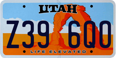 UT license plate Z396QO