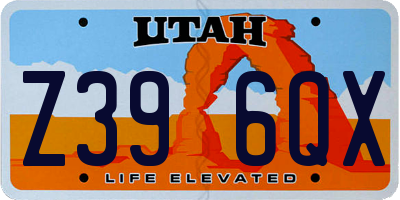 UT license plate Z396QX