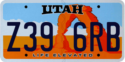 UT license plate Z396RB