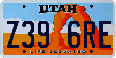 UT license plate Z396RE