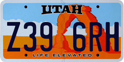 UT license plate Z396RH