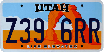 UT license plate Z396RR