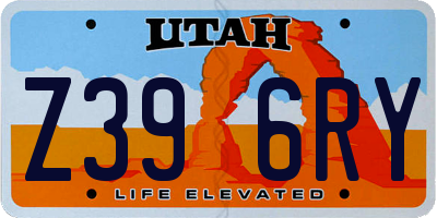 UT license plate Z396RY