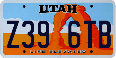 UT license plate Z396TB