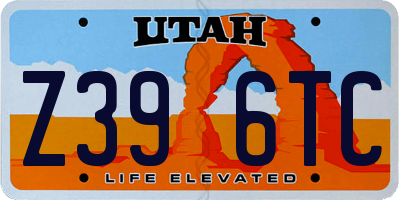 UT license plate Z396TC