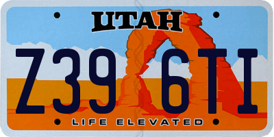 UT license plate Z396TI