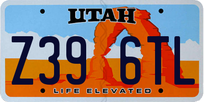 UT license plate Z396TL