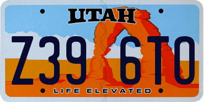 UT license plate Z396TO