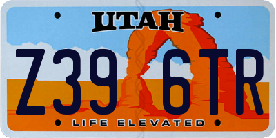 UT license plate Z396TR