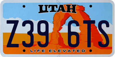 UT license plate Z396TS