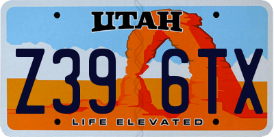UT license plate Z396TX
