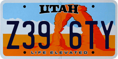 UT license plate Z396TY