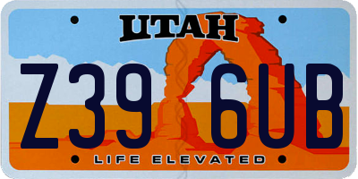 UT license plate Z396UB