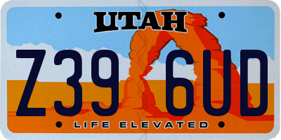 UT license plate Z396UD