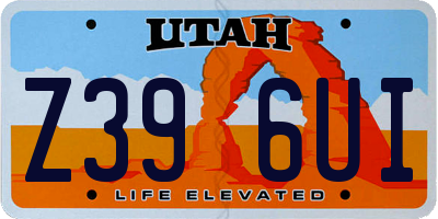 UT license plate Z396UI